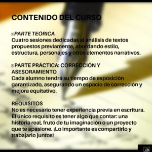= taller de escritura creativa en Chamberi, Madrid