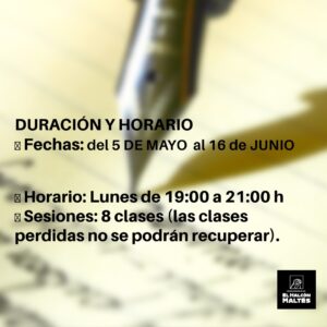 taller de escritura creativa en Madrid